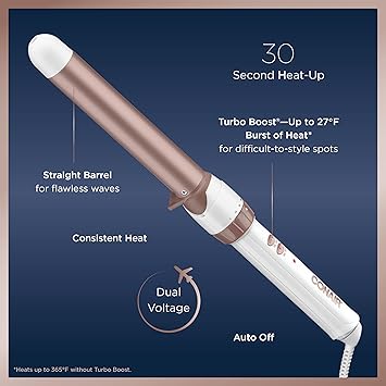 酷牌库|商品详情-CONAIR进口代理批发 Conair 双陶瓷 1 英寸卷发棒，直棒可打造完美波浪