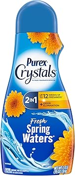 Purex进口代理批发 Purex Crystals 洗内香氛和香味增强剂，新鲜泉水，39 盎司