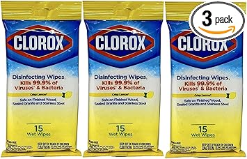 Clorox进口代理批发 Clorox 消毒湿巾，柑橘混合，15 片 - 3 片装