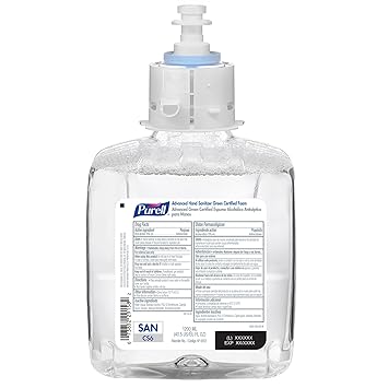 Purell进口代理批发 Purell 高级绿色认证泡沫洗手液补充装，适用于 CS6 非接触式洗手液分配器，无味，40 支