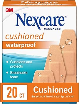 Nexcare进口代理批发 Nexcare 防水缓冲绷带，多种尺寸，20 片