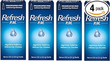 Refresh进口代理批发 Refresh PM 敏感润滑剂眼膏 - 0.12 盎司，4 包