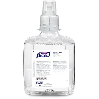 酷牌库|商品详情-Purell进口代理批发 PURELL 品牌健康肥皂温和泡沫 CS6 入门套件，1-1200 毫升品牌健康肥皂温和泡沫补充装 + 1 个 CS6 石墨自动皂液器（1 件装）6574-1G - 由 GOJO, Inc. 制造