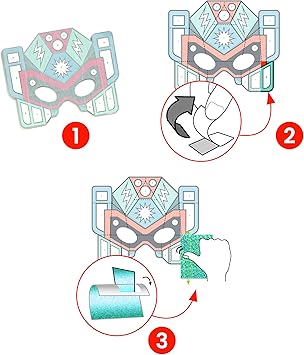 酷牌库|商品详情-DJECO进口代理批发 DJECO DIY 超级机器人面具套件 - 组建您的太空小队 - 适合小孩子的艺术和工艺品 - 适合家人和朋友的乐趣和创意 - 虚构的乐趣，创意套件，适合 5 岁以上儿童女孩和男孩