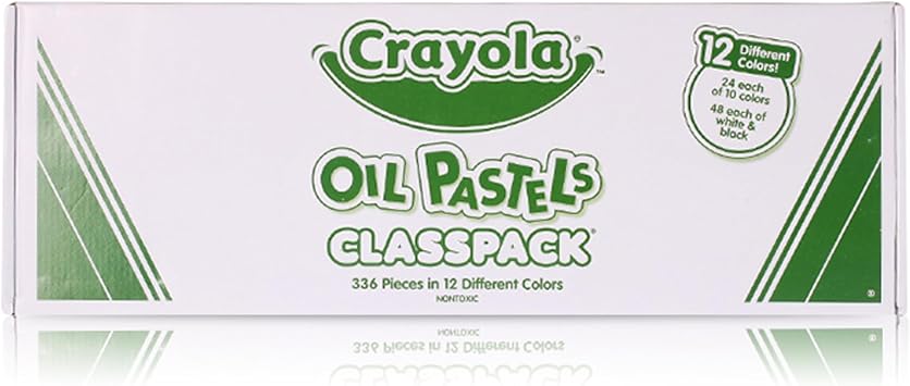 Crayola进口代理批发 Crayola 油画棒套装（336 克拉），12 种绚丽不透明颜色，儿童艺术和工艺品，教室学校用品，4+