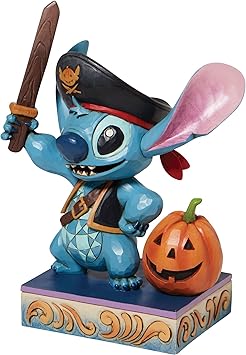 酷牌库|商品详情-Enesco进口代理批发 Enesco Disney Traditions by Jim Shore Lilo and Stitch Pirate 可爱海盗雕像，6.2 英寸，多色