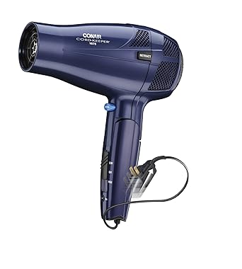 CONAIR进口代理批发 Conair 1875 瓦离子调理线束造型器/吹风机，带折叠手柄，蓝色