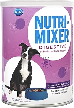 PetAg进口代理批发 Pet-Ag Nutri-Mixer Digestive - 12 盎司 - 适合 12 周及以上狗狗和幼犬的牛奶食品配料 - 易于消化