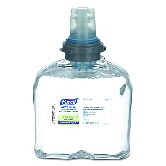 Purell进口代理批发 Purell 539102CT TFX Green 认证即时洗手液泡沫补充装，1200mL，透明（2 件装）