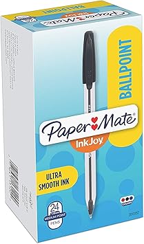 Paper Mate进口代理批发 InkJoy 50ST 圆珠笔，1 毫米笔尖，超顺滑墨水，24 支笔