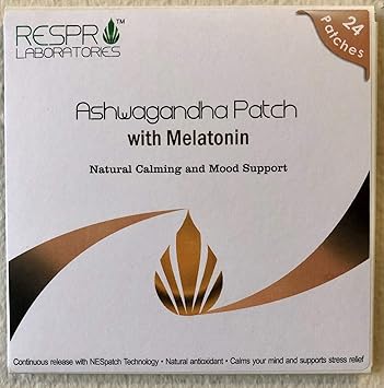 Respro Labs进口代理批发 含褪黑激素的天然 Ashwagandha 贴片 - 持续释放 - 24 贴片