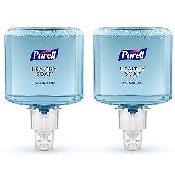 Purell进口代理批发 Purell Brand柔和而免费的健康肥皂泡沫ES6补充，免费香气，40.6盎司，2包2