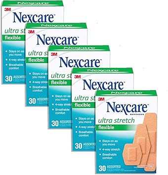 酷牌库|商品详情-Nexcare进口代理批发 Nexcare 舒适织物绷带什锦 30 件（每包 5 件）