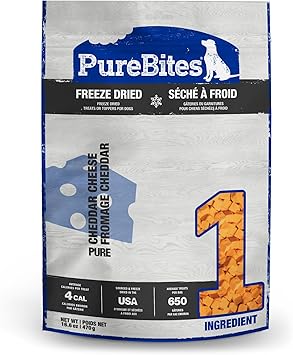 PureBites进口代理批发 PureBites 奶酪冻干狗零食，1 种成分，美国制造，16.6 盎司