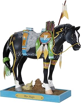 酷牌库|商品详情-Enesco进口代理批发 Enesco Trail of Painted Ponies War Magic，7.8 树脂石雕像，7.8 英寸，多色