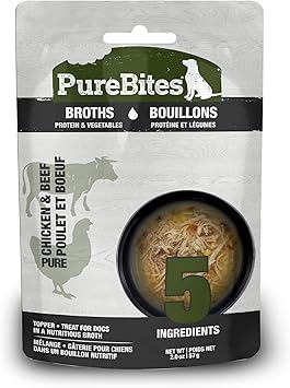 PureBites进口代理批发 PureBites 狗用鸡肉和牛肉汤，仅 5 种成分，18 包