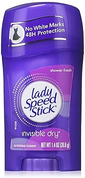 Lady Speed Stick进口代理批发 Lady Speed Stick 隐形干爽 - 淋浴清新 1.4 盎司 12 件装