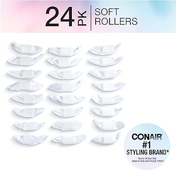 酷牌库|商品详情-CONAIR进口代理批发 Conair 睡眠织物卷发器，自然卷发的柔软卷发器，多种颜色，24 件装