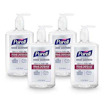 Purell进口代理批发 PURELL PRIME DEFENSE 高级洗手液，85%，最大强度配方，12 液量盎司泵瓶（4 件装）- 3699-06-EC2