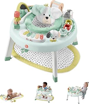 Fisher-Price进口代理批发 Fisher-Price 婴幼儿玩具 3 合 1 SnugaPuppy 活动中心和游戏桌，带灯光、声音和发育活动