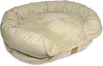 Petmate进口代理批发 Petmate AKC Ultra Bolster 宠物床，奶油色，24 英寸 x 28 英寸