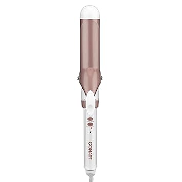 CONAIR进口代理批发 Conair 双陶瓷 1 1/2 英寸卷发棒，1 英寸卷筒可产生柔和的波浪，适用于中长发