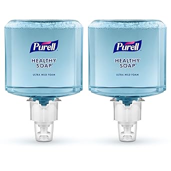 Purell进口代理批发 PURELL 健康肥皂超温和泡沫，清新香味，1200 毫升补充装，适用于 PURELL ES4 手动皂液器（2 件装） - 5075-02 - 由 GOJO, Inc. 制造。