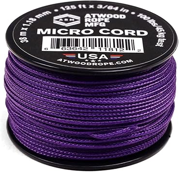 酷牌库|商品详情-Atwood Rope进口代理批发 Atwood Rope MFG 微型实用线 1.18 毫米 X 125 英尺可重复使用线轴 |战术尼龙/聚酯渔具、珠宝制作、野营配件