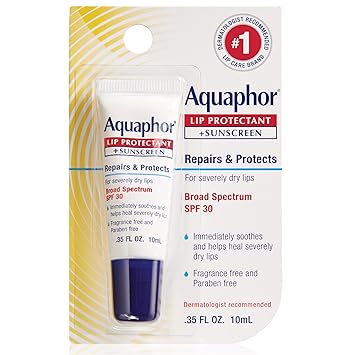 Aquaphor进口代理批发 Aquaphor 唇部修复润唇膏，含防晒霜、护唇剂，润唇膏 SPF 30，0.35 盎司管