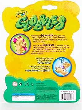 酷牌库|商品详情-Crayola进口代理批发 Crayola Globbles 烦躁玩具（6 克拉），粘性烦躁球，儿童挤压礼物，儿童感官玩具，压力玩具，儿童圣诞袜，4+