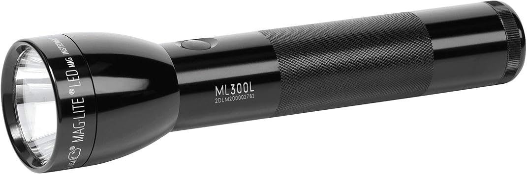 MagLite进口代理批发 Maglite ML300L LED 2 芯 D 型手电筒，黑色