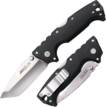 Cold Steel进口代理批发 Cold Steel AD-10 Lite 3.5 英寸 AUS10A 钢超锋利刀片 5.25 英寸 GFN 手柄战术折叠刀，带 Tri-Ad 锁定机构