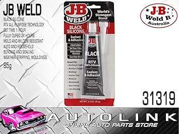 酷牌库|商品详情-J-B Weld进口代理批发 JB Weld 31319 黑色 RTV 硅酮密封剂和粘合剂 - 3 盎司。