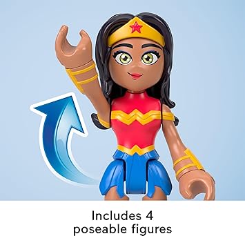 酷牌库|商品详情-Fisher-Price进口代理批发 Fisher-Price Imaginext DC Super Friends Toys Rivals 人偶套装，带神奇女侠哈莉・奎因和毒藤女，适合 3 岁以上儿童假装玩耍