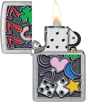 酷牌库|商品详情-Zippo进口代理批发 Zippo 男女通用成人 Clover 打火机，All Luck Street Chrome