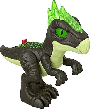 Fisher-Price进口代理批发 Fisher-Price Imaginext 侏罗纪世界恐龙玩具豪华 Dracorex XL 10 英寸带灯光和声音，适合 3 岁以上儿童假装玩耍