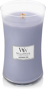 酷牌库|商品详情-WoodWick进口代理批发 Woodwick 大号沙漏香薰蜡烛| SHOPBOP薰衣草水疗|与噼啪作响的灯芯|燃烧时间：长达 130 小时，薰衣草水疗中心