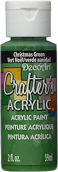 DecoArt进口代理批发 DecoArt DCA37-3 Crafter's 丙烯酸涂料，2 盎司，圣诞绿色