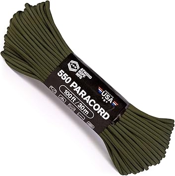 Atwood Rope进口代理批发 Atwood Rope MFG 550 伞绳 100 英尺 7 股芯降落伞绳 (OD)