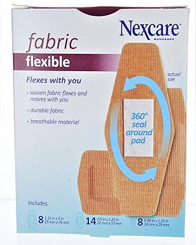 酷牌库|商品详情-Nexcare进口代理批发 Nexcare HD 柔性织物绷带，各种 30 克拉