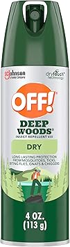 OFF!进口代理批发 离开！ Deep Woods 驱虫气雾剂，干燥、不油腻配方，防虫喷雾，持久防蚊，4 盎司