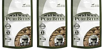 PureBites进口代理批发 (3) PureBites 牛肝冻干狗零食 4.2 盎司袋装。总计 12.6 盎司