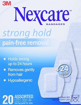 Nexcare进口代理批发 Nexcare Sens 皮肤绷带，20 片