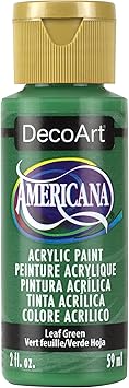 DecoArt进口代理批发 DecoArt Americana 丙烯酸涂料，2 盎司，叶绿色