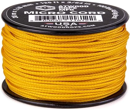 Atwood Rope进口代理批发 Atwood Rope MFG 微型实用线 1.18 毫米 X 125 英尺可重复使用线轴 |战术尼龙/聚酯渔具、珠宝制作、野营配件