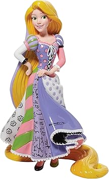 Enesco进口代理批发 Enesco Disney by Romero Britto 魔发奇缘长发公主雕像，7.48 英寸，多色