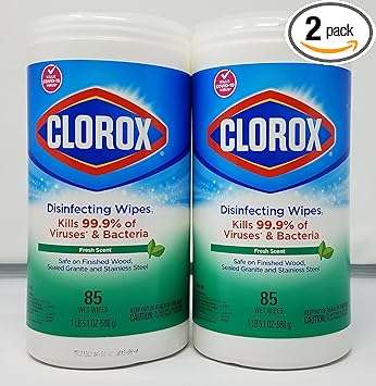 Clorox进口代理批发 Clorox 消毒湿巾清新香味 85 片装 2 片 170 片总计