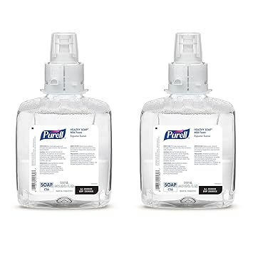 Purell进口代理批发 PURELL 品牌健康肥皂温和泡沫，1200 毫升补充装，适用于 PURELL CS6 非接触式洗手液分配器（2 件装）- 6574-02