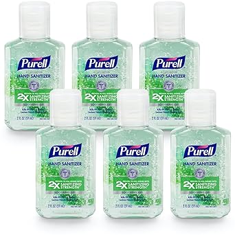 Purell进口代理批发 PURELL 高级洗手液舒缓凝胶，清新香味，2 液量盎司旅行装翻盖瓶（6 件装），3156-04-EC