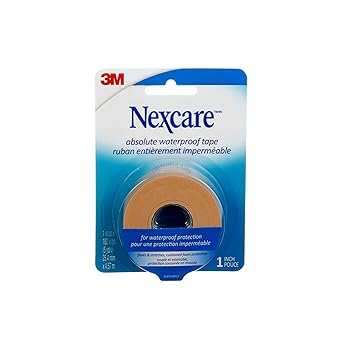 Nexcare进口代理批发 Nexcare 绝对防水胶带，柔性泡沫医用胶带，固定敷料并保持伤口干燥 - 1 英寸 x 5 码，1 卷胶带